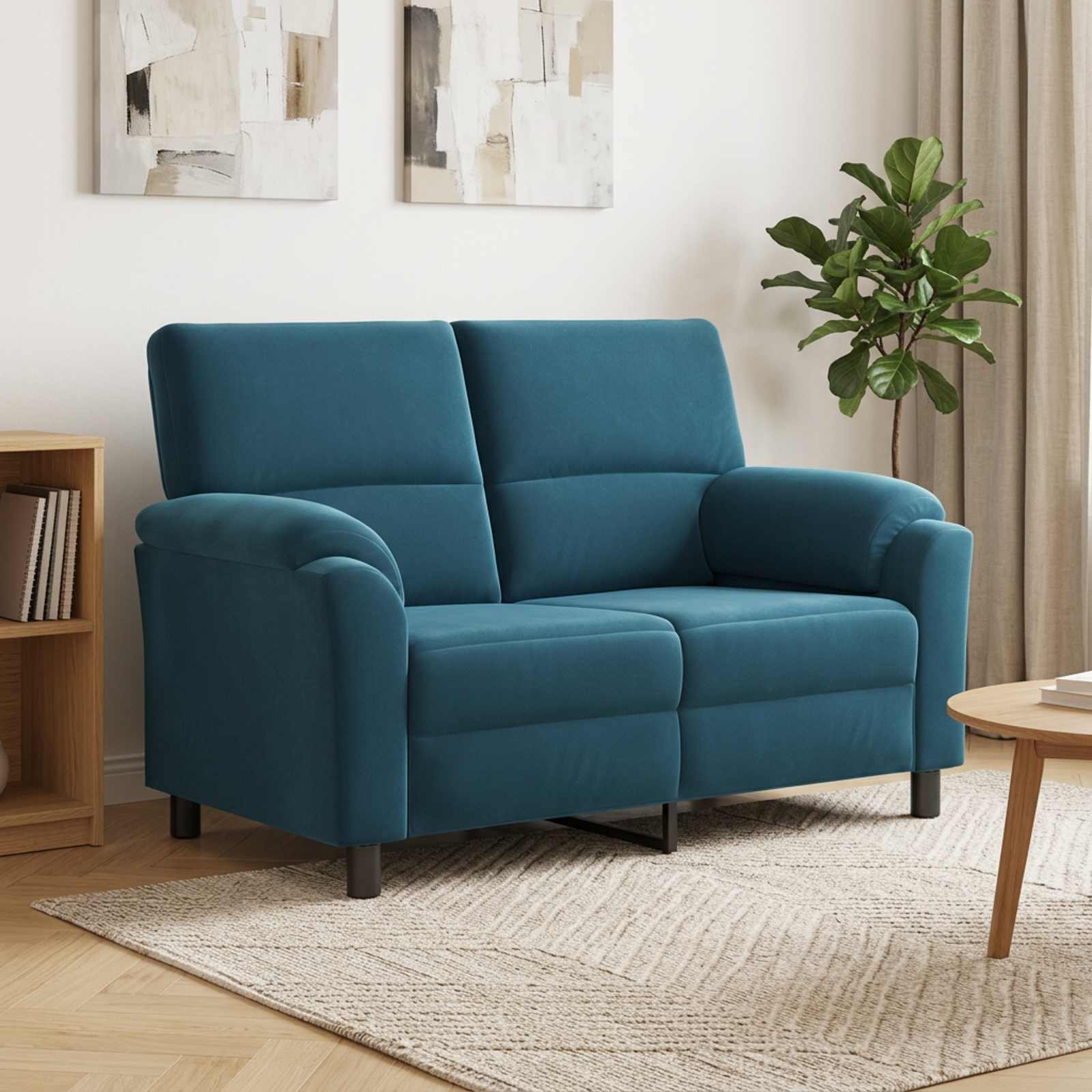 vidaXL Sofa Blå 154 x 85 x 93 cm Fløjl