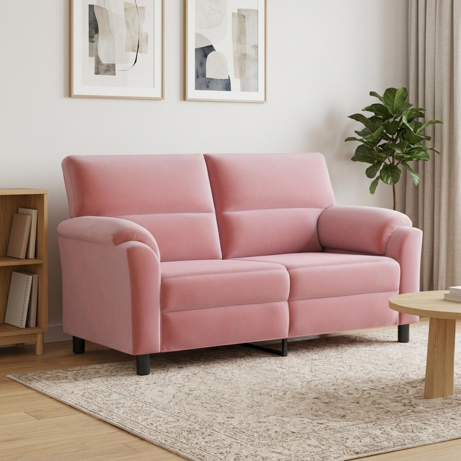 vidaXL Sofa Lyserød 174 x 85 x 93 cm Fløjl