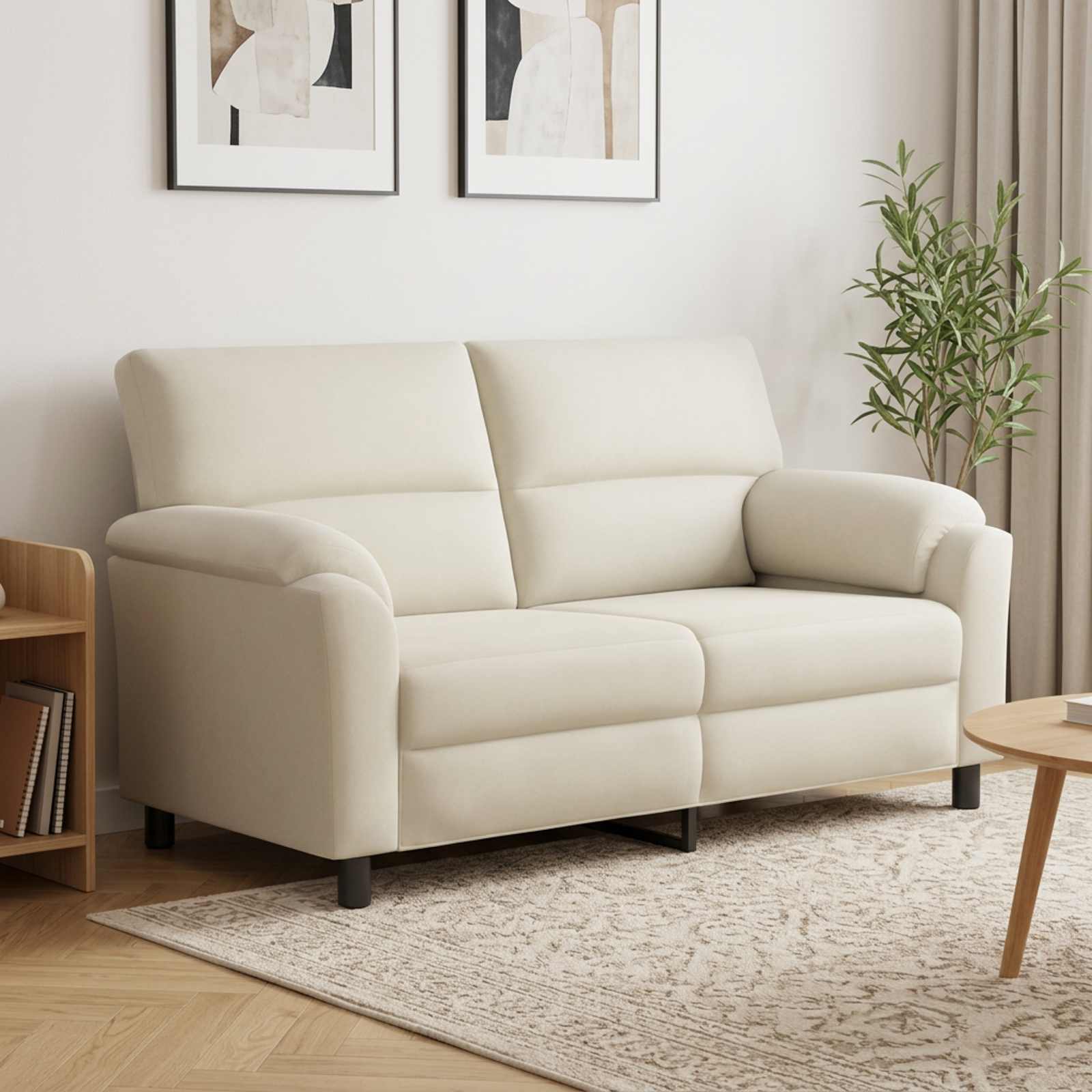 vidaXL Sofa Cremefarvet 174 x 85 x 93 cm Fløjl