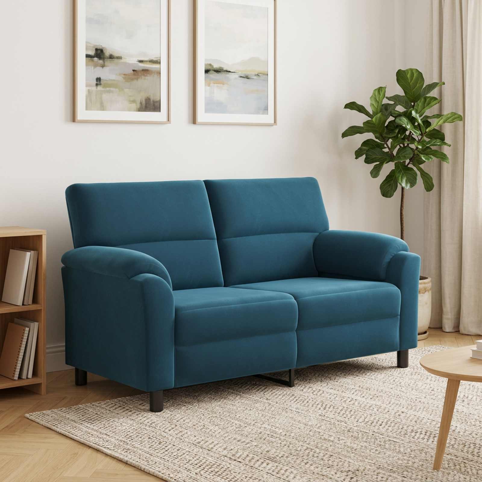 vidaXL Sofa Blå 174 x 85 x 93 cm Fløjl