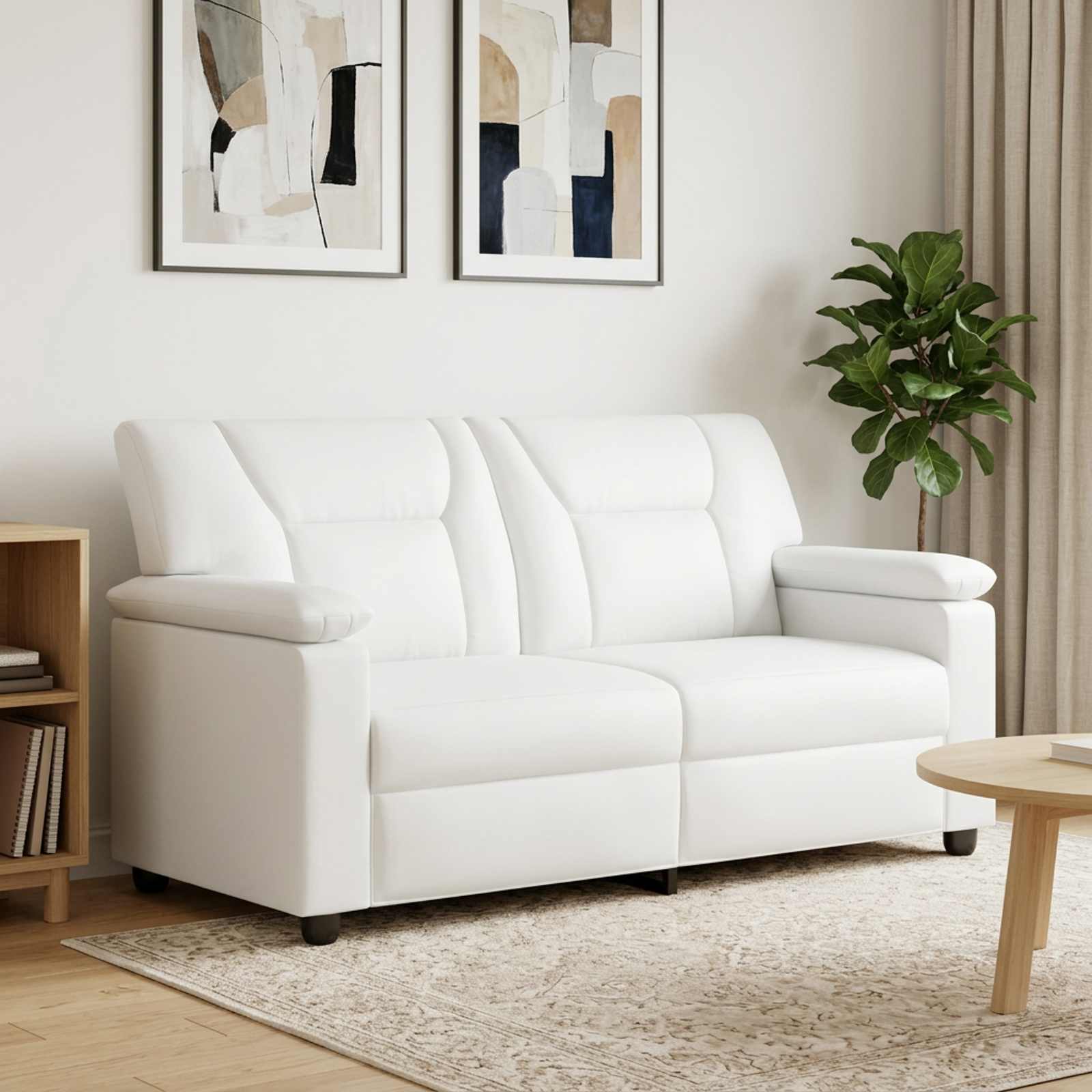 Kavč Bela 171 x 85 x 93 cm Umetno usnje