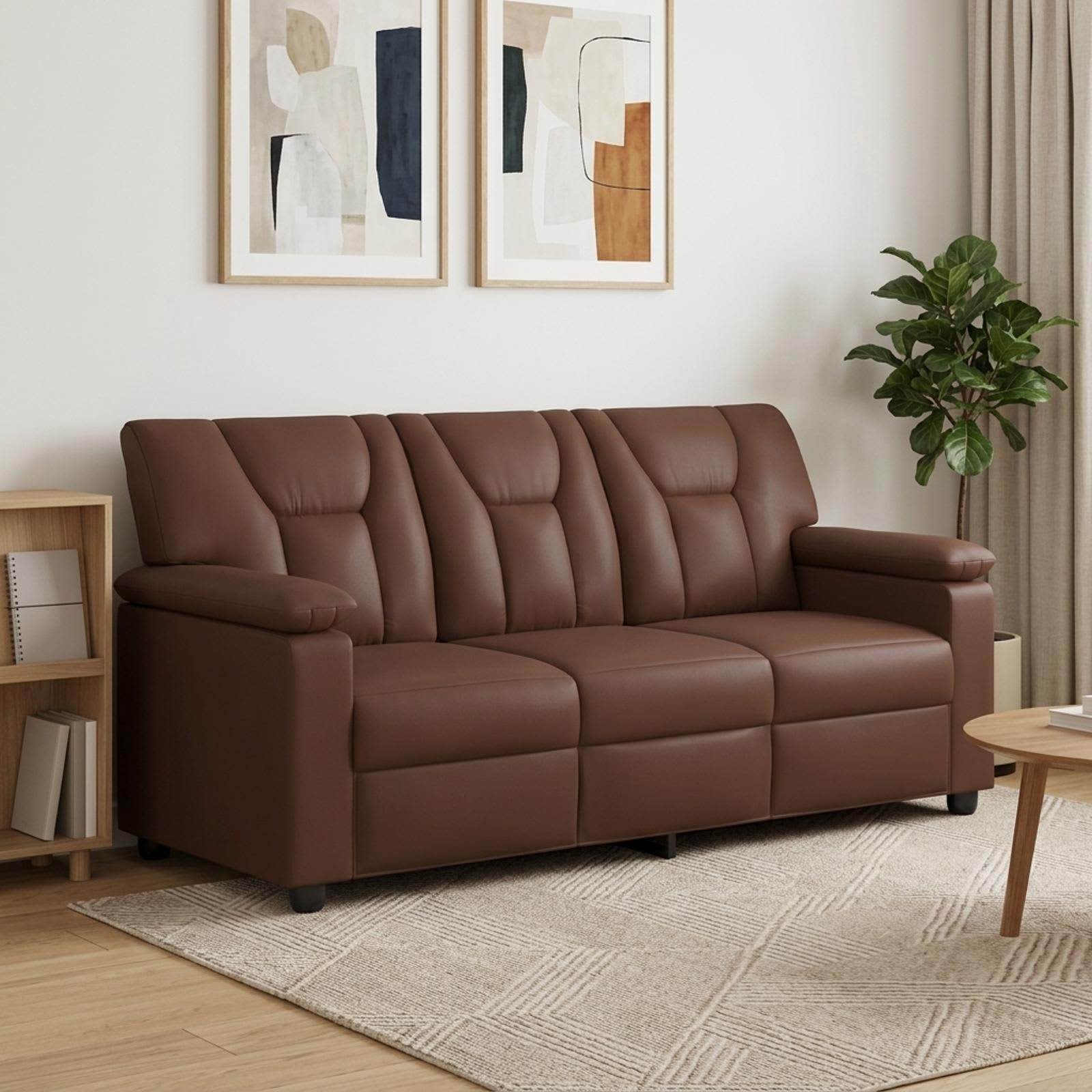 vidaXL Sofa Brun 191 x 85 x 93 cm Kunstlæder
