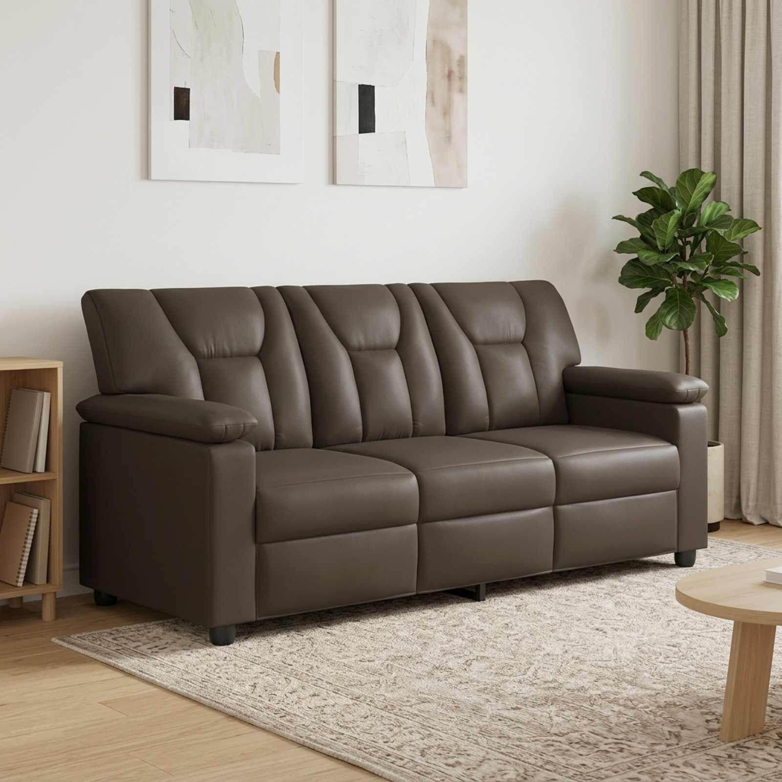 vidaXL Sofa Grå 191 x 85 x 93 cm Kunstlæder