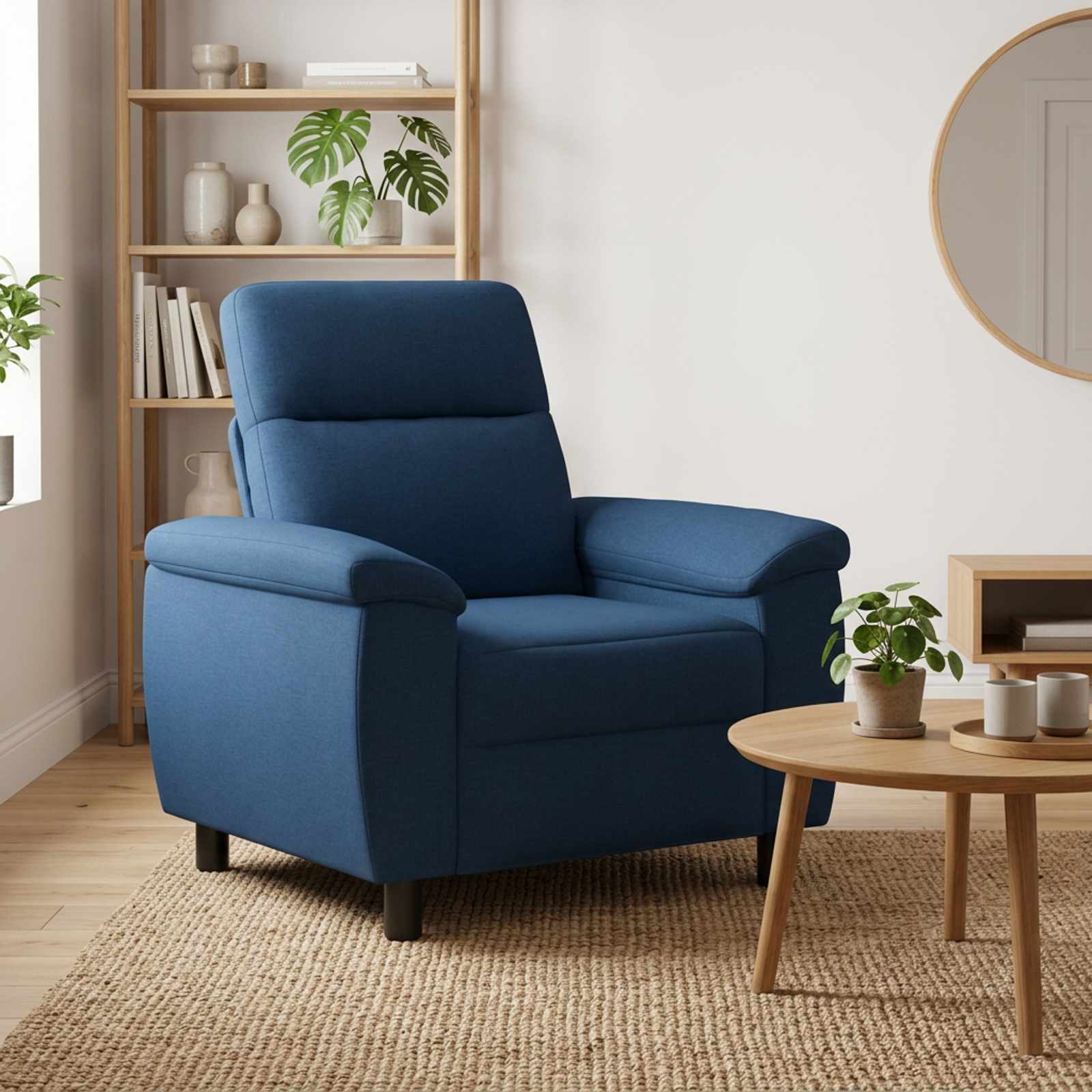 vidaXL Sofa Blå 95 x 90 x 95 cm Stof