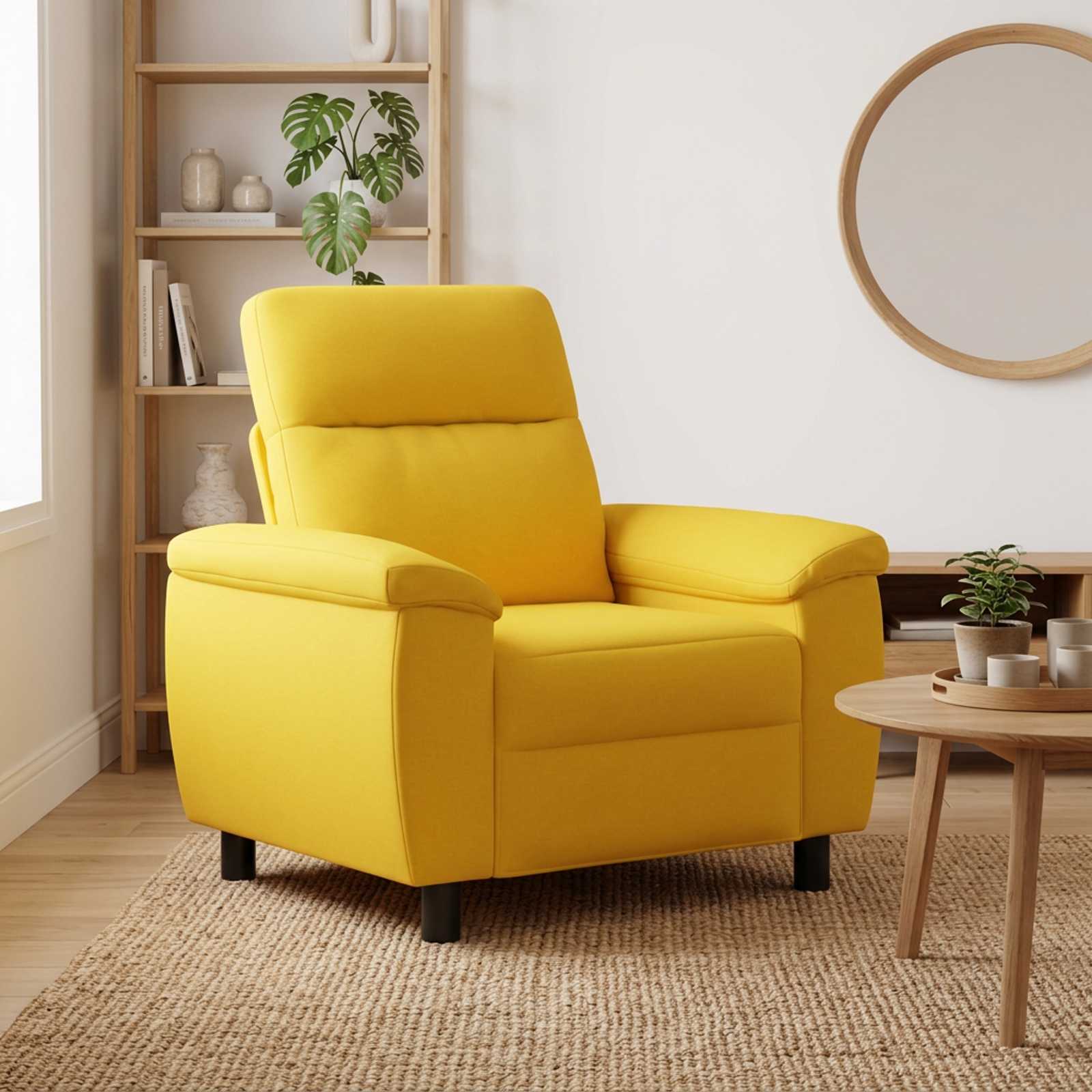 vidaXL Sofa Lys Gul 95 x 90 x 95 cm Stof