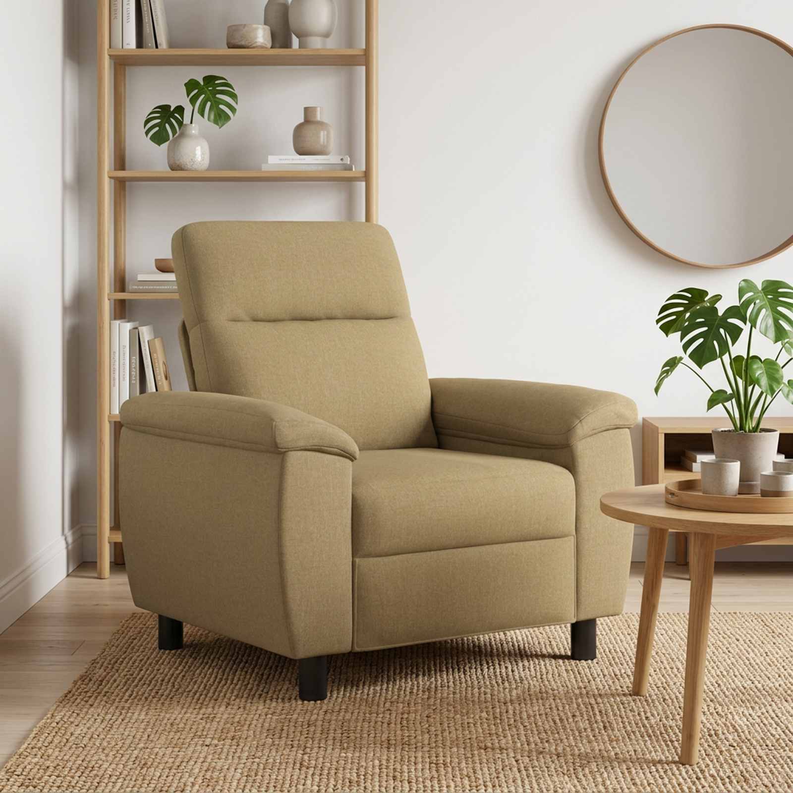 vidaXL Sofa Lys Brun 95 x 90 x 95 cm Stof
