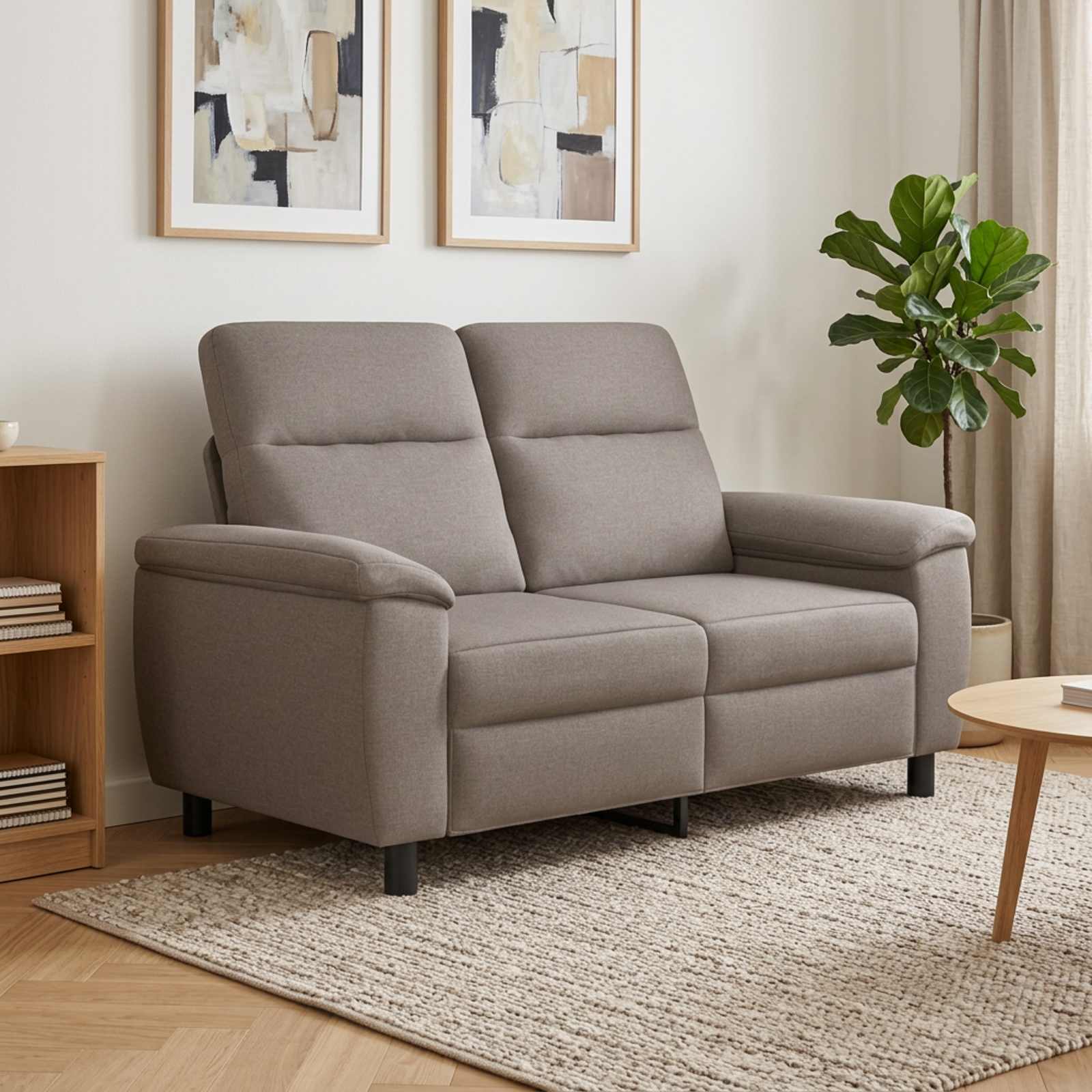 vidaXL Sofa Gråbrun 158 x 90 x 95 cm Stof