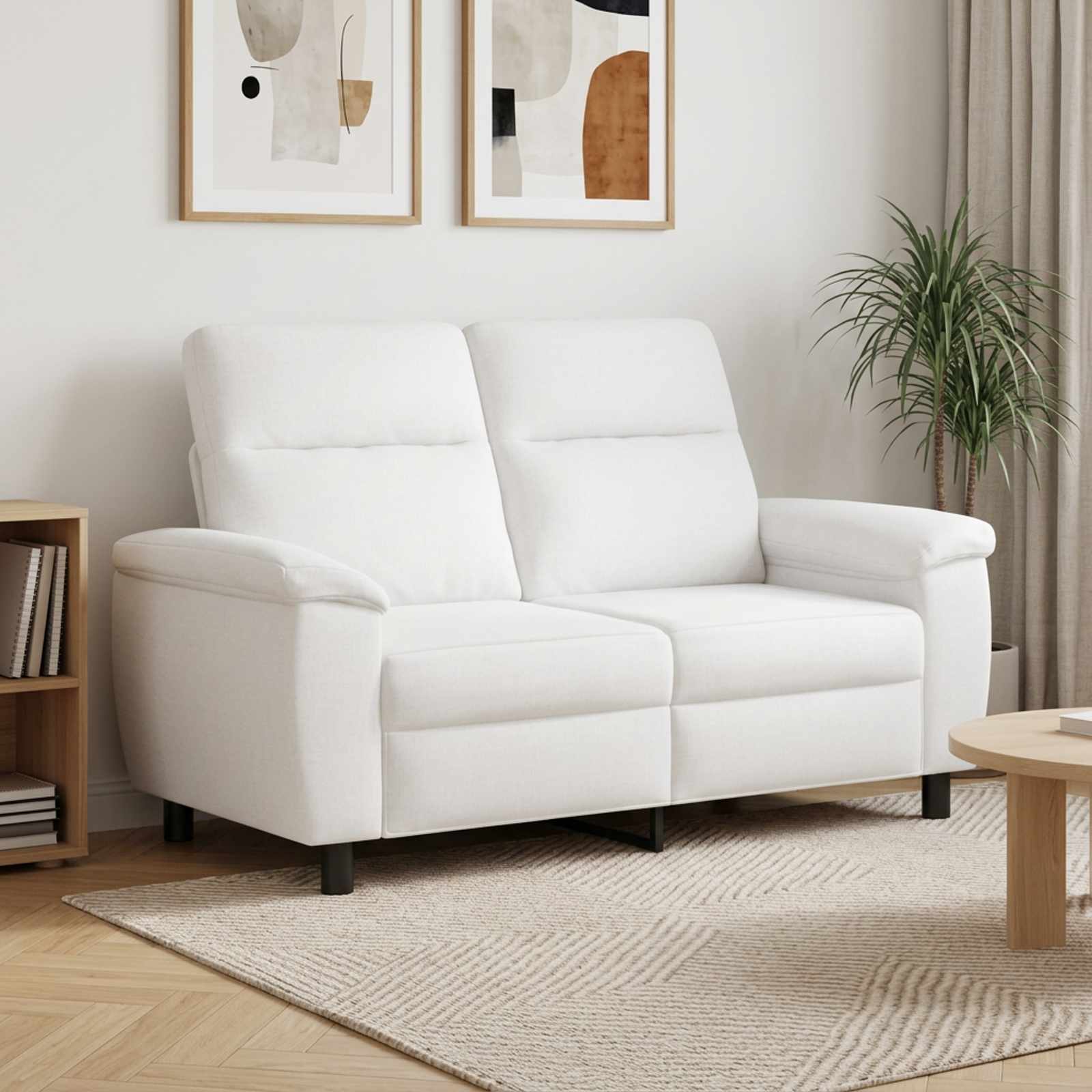 vidaXL Sofa Hvid 158 x 90 x 95 cm Stof