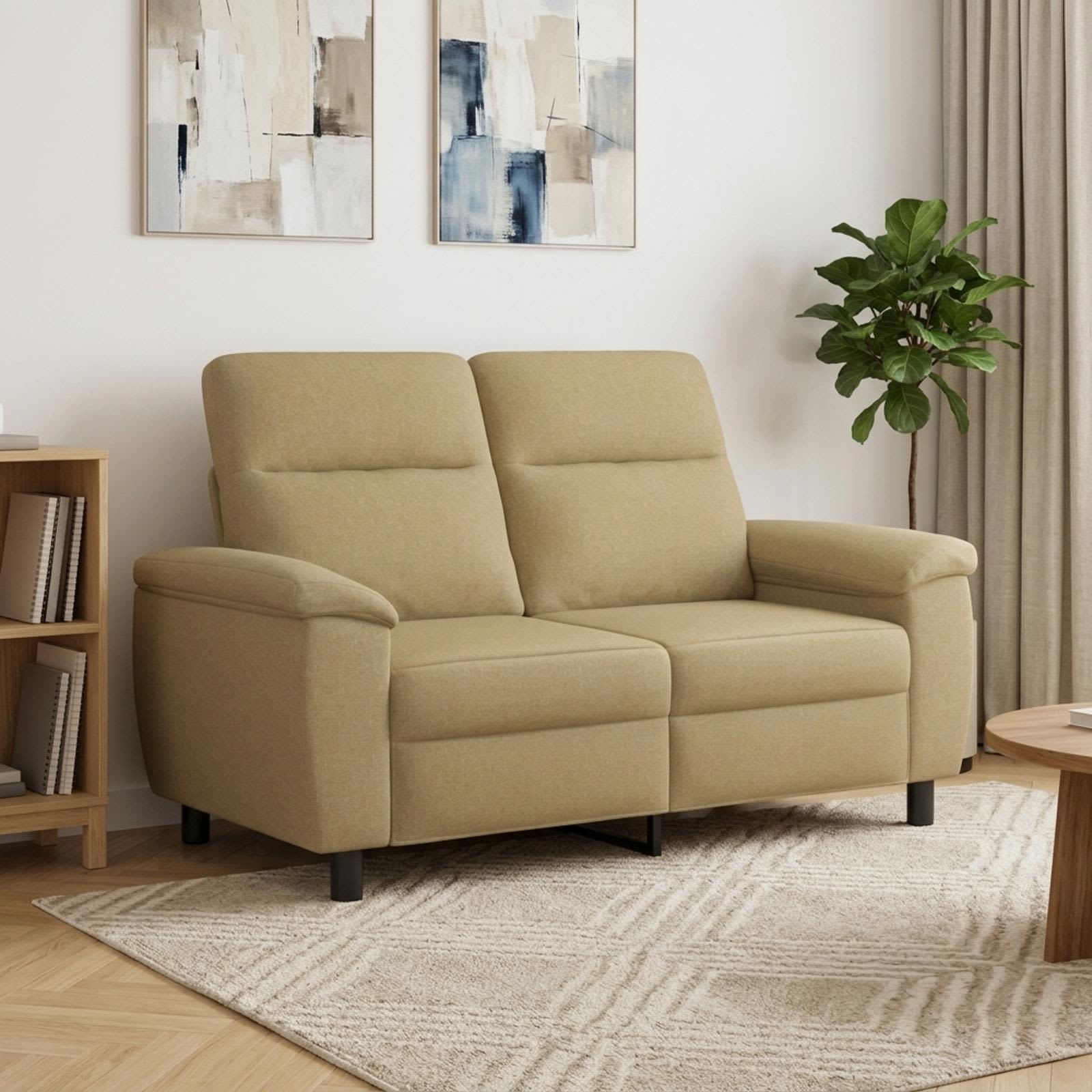vidaXL Sofa Lys Brun 158 x 90 x 95 cm Stof
