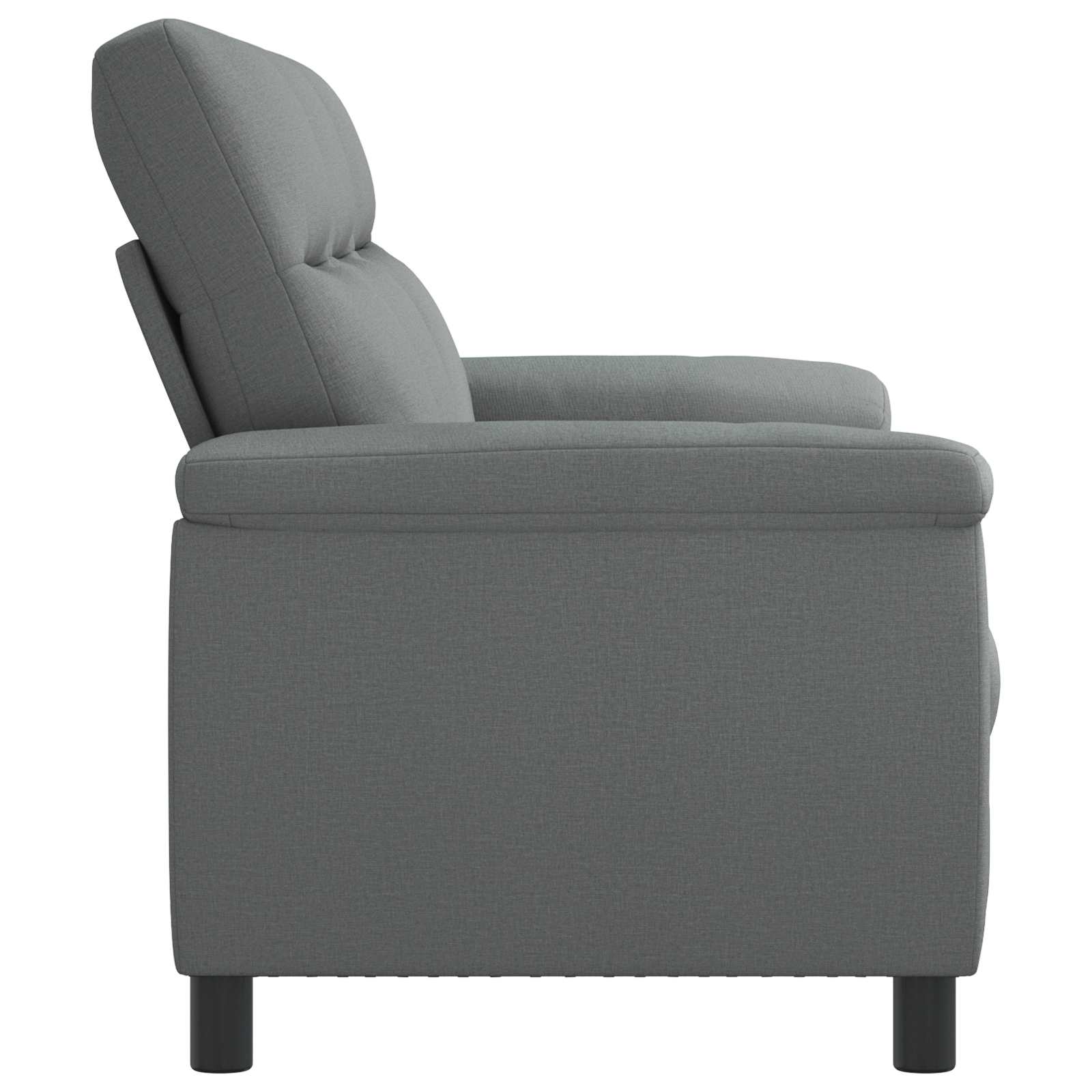 vidaXL Bank Donkergrijs 214 x 90 x 95 cm Stof, foto 4