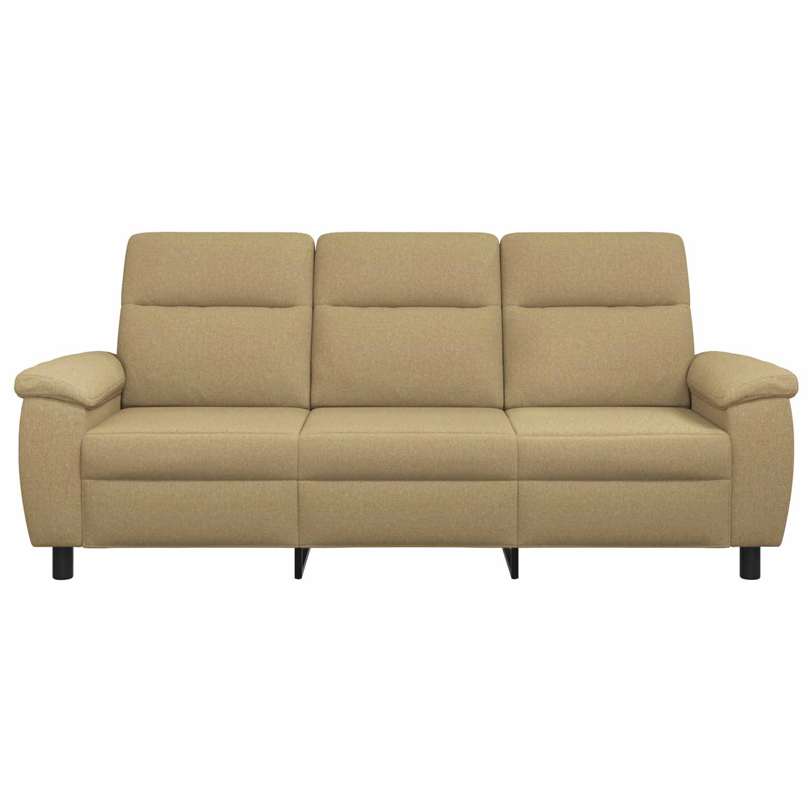 vidaXL - Bank - Lichtbruin - 214 - x - 90 - x - 95 - cm - Stof