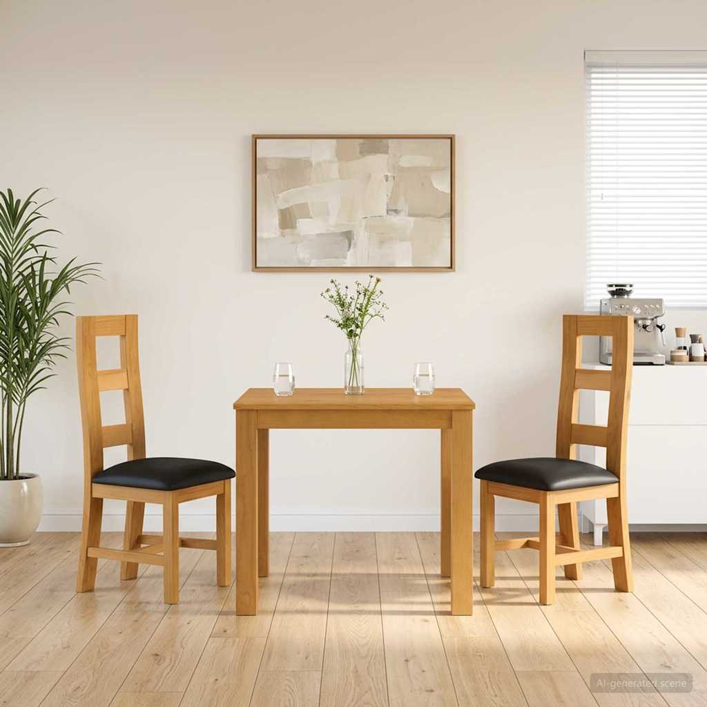 Söögitoakomplekt 3 tk Must Tugev Tamme Puit