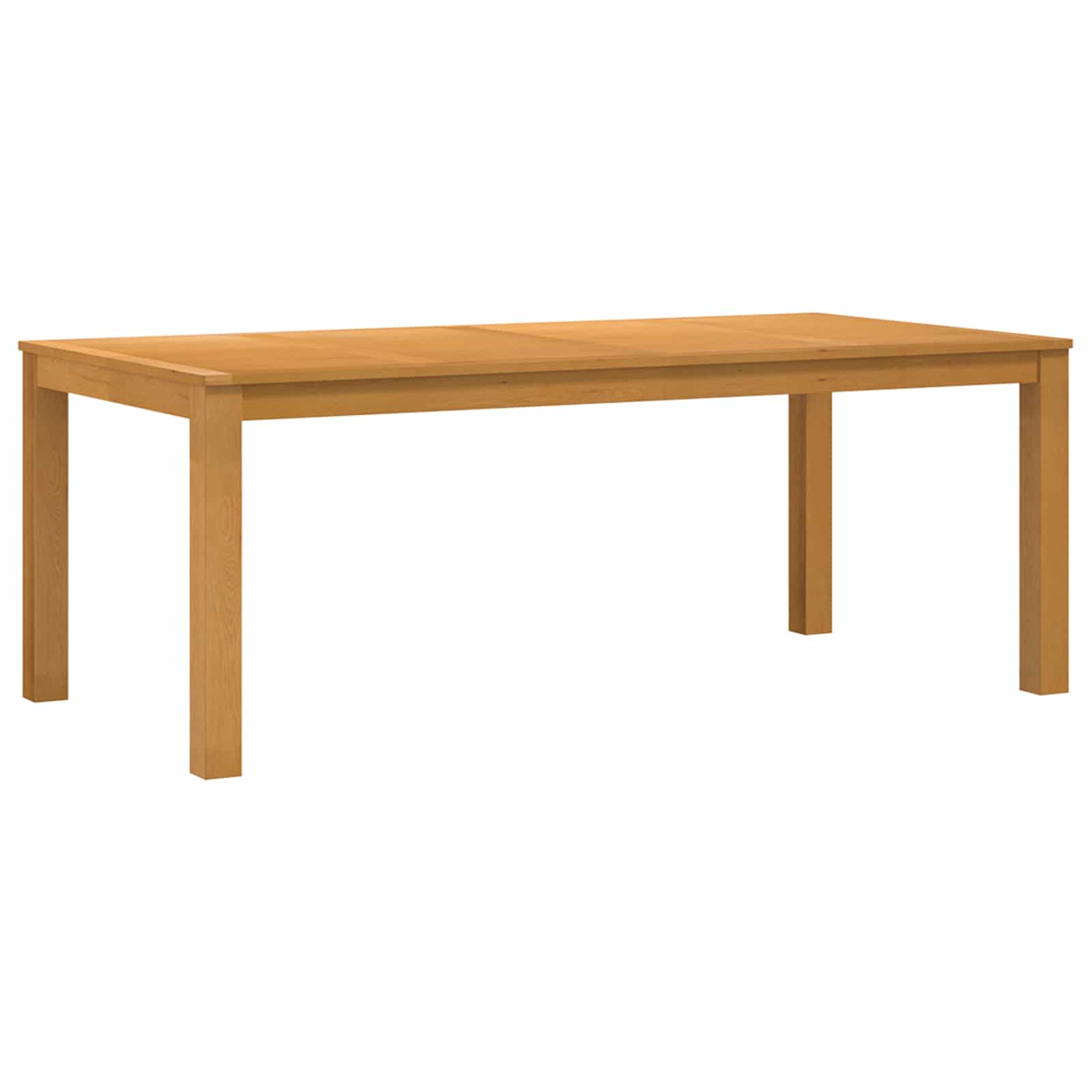 Eettafel 200 x 100 x 75 cm Massief Eikenhout Naturel image 1