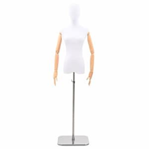 vidaXL Reguleeritav mannekeen 165-213 cm alusega Naine PP Valge