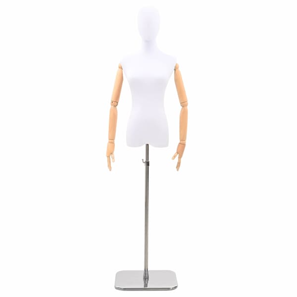 vidaXL Reguleeritav mannekeen 165-213 cm alusega Naine PP Valge