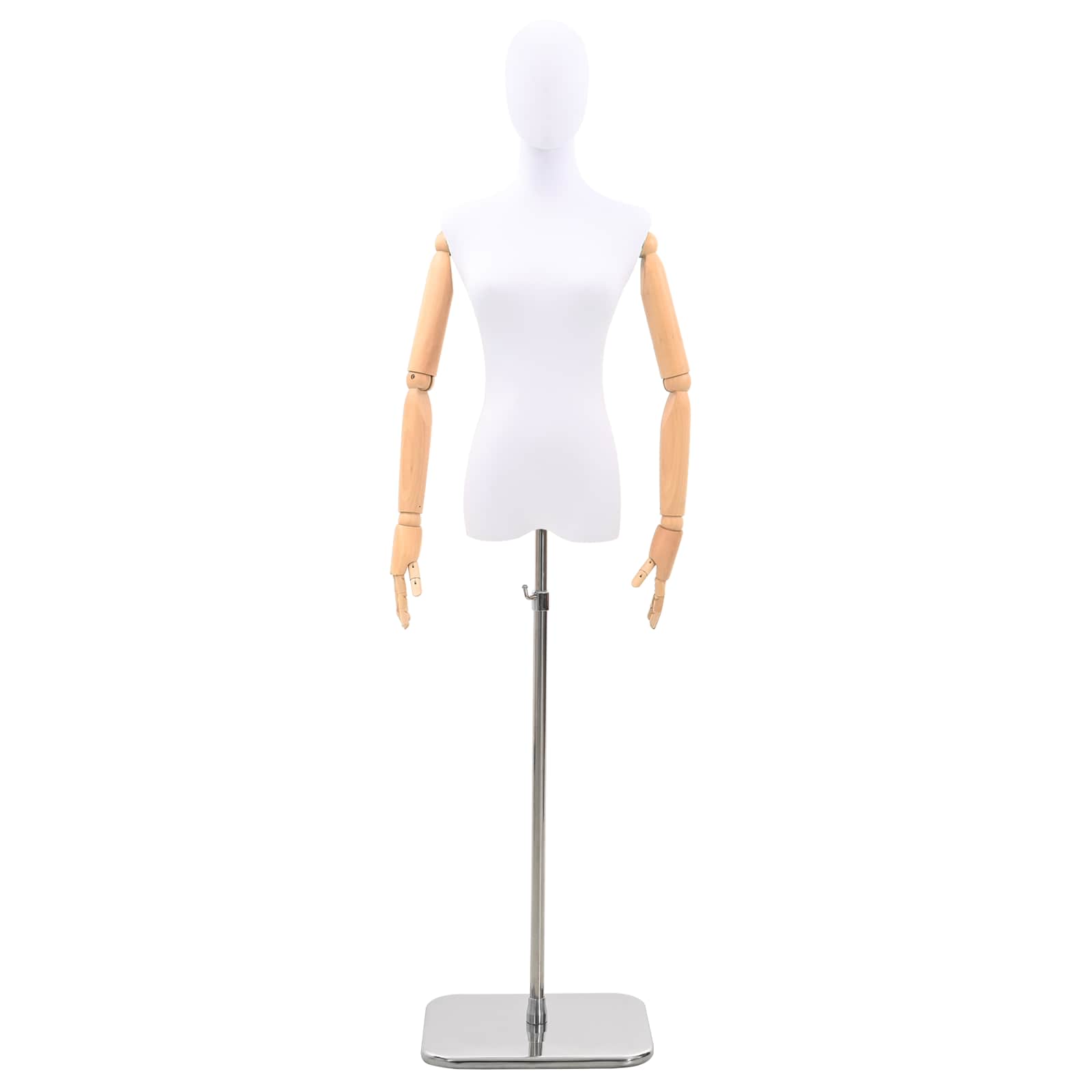 vidaXL Säädettävä 165-213 cm muotokuva jalustalla Nainen PP valkoinen