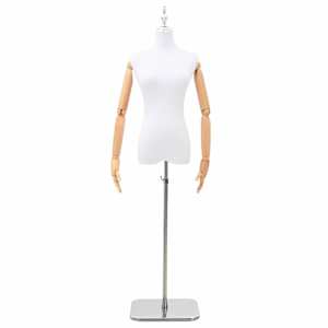 vidaXL Reguleeritav mannekeen 165-213 cm alusega Naine PP Valge