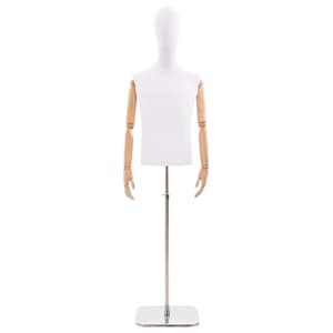 vidaXL Reguleeritav mannekeen 170-218 cm alusega Mees PP Valge
