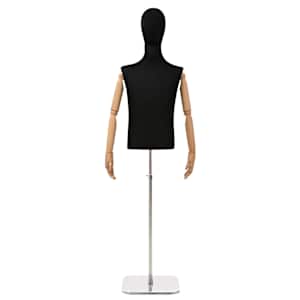 vidaXL Reguleeritav mannekeen 170-218 cm alusega Mees PP Must