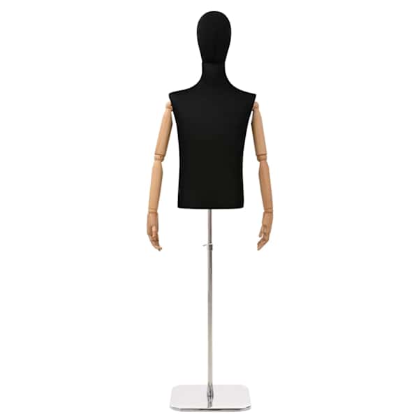 vidaXL Reguleeritav mannekeen 170-218 cm alusega Mees PP Must