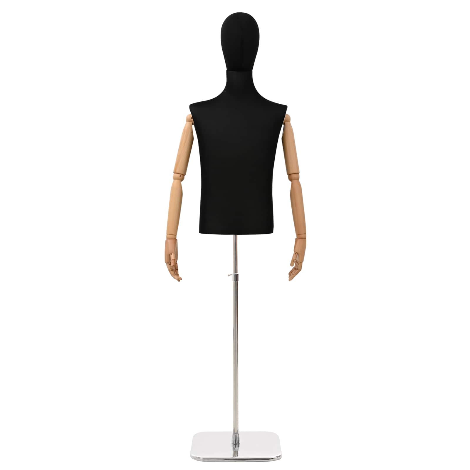 vidaXL Säädettävä 170-218 cm muotokuva jalustalla Mies PP Musta