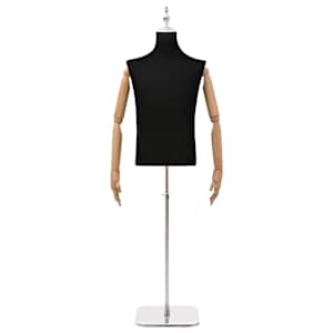 vidaXL Reguleeritav mannekeen 170-218 cm alusega Mees PP Must