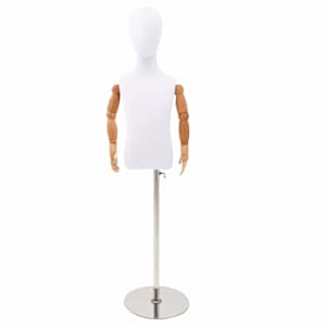 vidaXL Reguleeritav 120-150 cm Mannekeen Alusega Unisex PP Valge