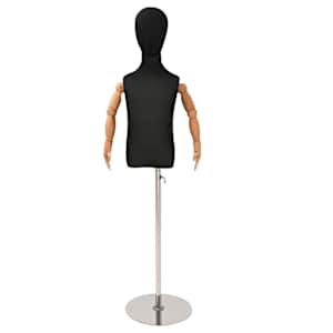 vidaXL Reguleeritav 120-150 cm Mannekeen Alusega Unisex PP Must