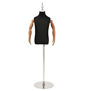 vidaXL Reguleeritav 120-150 cm Mannekeen Alusega Unisex PP Must