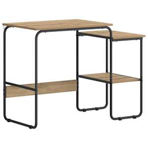 vidaXL Laud koos hoiuruumiga Artisan tamm 100 x 50 x 75 cm