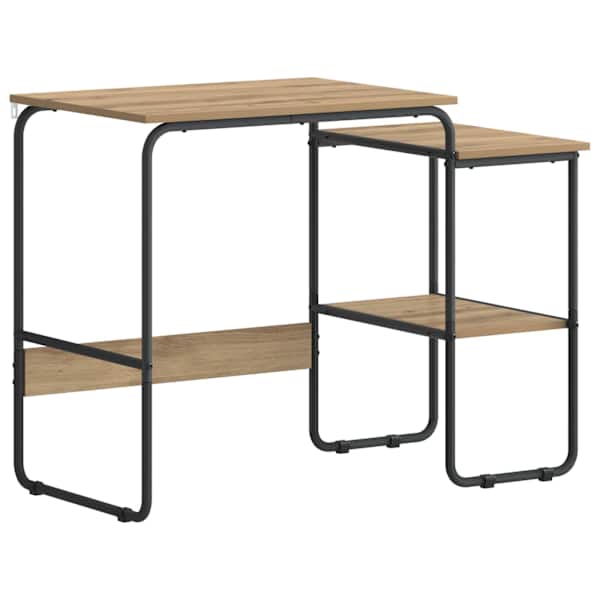vidaXL Laud koos hoiuruumiga Artisan tamm 100 x 50 x 75 cm