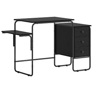 vidaXL Laud koos hoiuruumiga Must tamm 120 x 50 x 75 cm