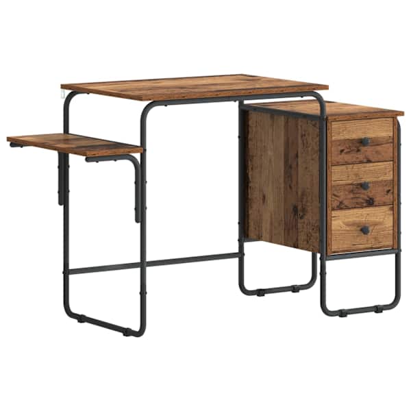 vidaXL Laud koos hoiuruumiga Tammepuit 120 x 50 x 75 cm