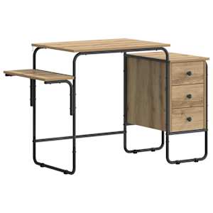 vidaXL Laud koos hoiuruumiga Artisan tamm 120 x 50 x 75 cm