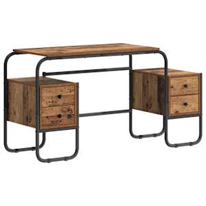 vidaXL Laud koos hoiuruumiga Tammepuit 145 x 50 x 75 cm