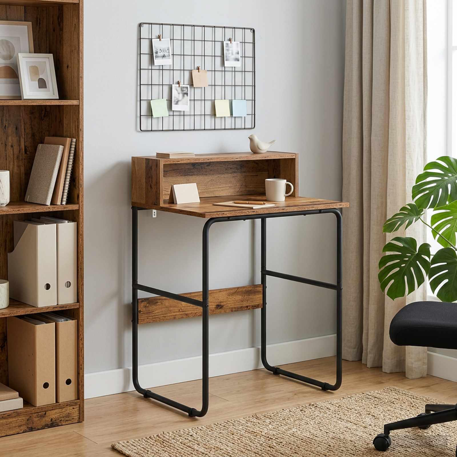 Bureau met opbergruimte Oud hout 60 x 50 x 91 cm
