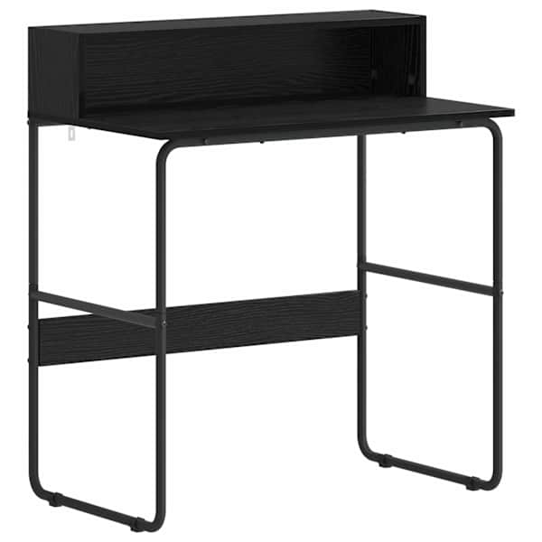 vidaXL Laud koos hoiuruumiga Must tamm 80 x 50 x 91 cm