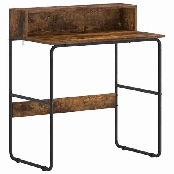 vidaXL Laud koos hoiuruumiga Suitsutatud tamm 80 x 50 x 91 cm