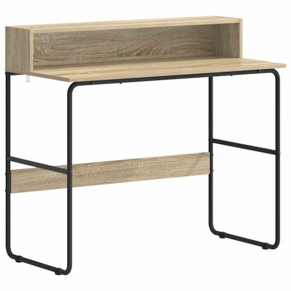vidaXL Laud koos hoiuruumiga Sonoma tamm 100 x 50 x 91 cm