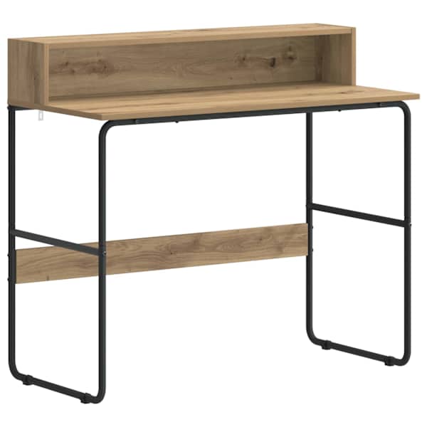 vidaXL Laud koos hoiuruumiga Artisan tamm 100 x 50 x 91 cm