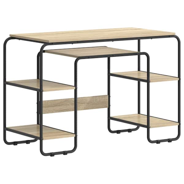 vidaXL Laud koos hoiuruumiga Sonoma tamm 113.5 x 52 x 75.5 cm