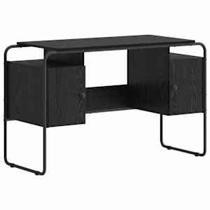 vidaXL Laud koos hoiuruumiga Must tamm 120 x 50.5 x 75.5 cm