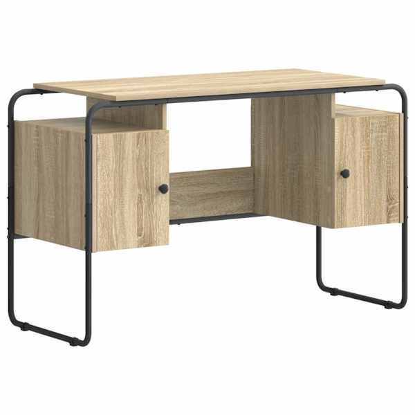 vidaXL Laud koos hoiuruumiga Sonoma tamm 120 x 50.5 x 75.5 cm