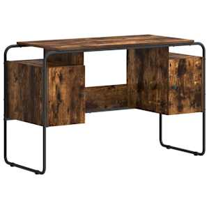 vidaXL Laud koos hoiuruumiga Suitsutatud tamm 120 x 50.5 x 75.5 cm