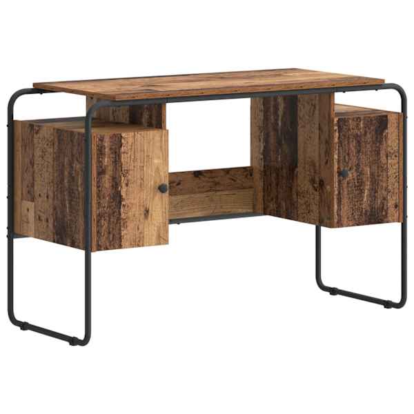 vidaXL Laud koos hoiuruumiga Tammepuit 120 x 50.5 x 75.5 cm