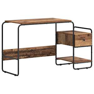 vidaXL Laud koos hoiuruumiga Tammepuit 131,5 x 50 x 75,5 cm