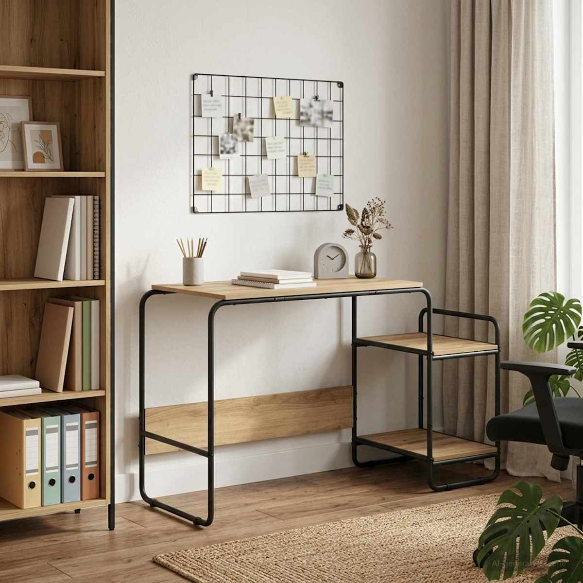 Skrivebord med opbevaring 131,5 x 50 x 75,5 cm