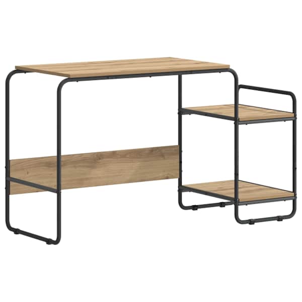 vidaXL Laud koos hoiuruumiga Artisan tamm 131,5 x 50 x 75,5 cm
