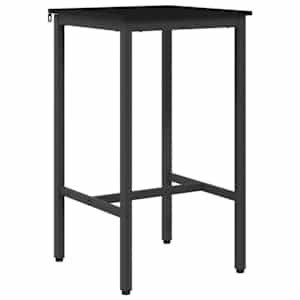 vidaXL Baarilaud 52 x 52 x 90 cm Tehispuit Must tamm Ristk&uuml;lik