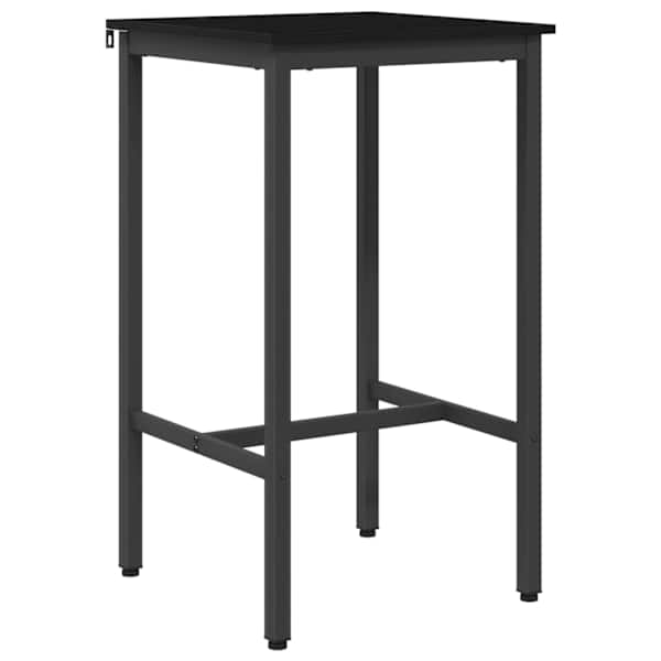 vidaXL Baarilaud 52 x 52 x 90 cm Tehispuit Must tamm Ristk&uuml;lik